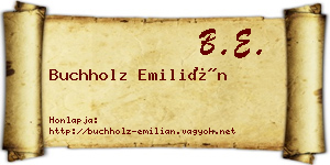 Buchholz Emilián névjegykártya